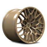 RV-MB02 forged BMW rims bronze finish with honeycomb mesh performance styling