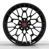 RV-MB02 forged BMW performance wheel gloss black mesh design front view