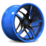RV-MC36 Forged Monoblock Wheel, Blue Spokes and Matching Blue Rim