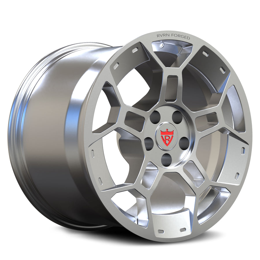 RV-MG04 custom forged Mustang rim showing lightweight monoblock construction and classic muscle styling