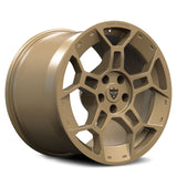 RV-MG04 custom forged Mustang wheel in bronze finish with classic 5-spoke muscle car design