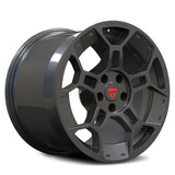 RV-MG04 forged Mustang rims in gunmetal finish featuring a timeless 5-spoke monoblock design