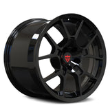 RV-MG05 gloss black Mustang forged wheel with lightweight split-spoke performance styling