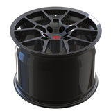 RV-MG05 forged Mustang GT wheel top view with motorsport split-spoke styling