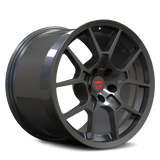 RV-MG05 custom forged Mustang GT wheel in gunmetal with motorsport-inspired split-spoke design