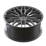 Angled view showing the deep Y-spoke geometry and heavy-duty 6-lug forged construction for trucks and SUVs.