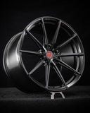 RV-MJ02 satin black forged wheel for Corvette C7 Grand Sport in 19x10 and 20x12 setup