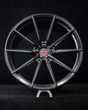 Angled view of RV-MJ02 forged wheel highlighting concave profile for Corvette C7 Grand Sport