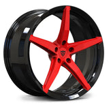 Signature Torch Red RV-ML01 concave 5-spoke forged wheel, a classic high-performance upgrade for Corvette C7.