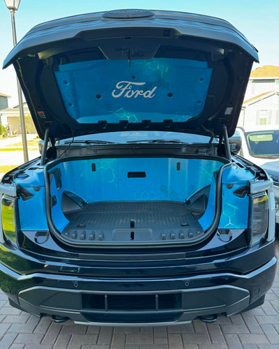 Close-up of forged wheel design on Ford F150 Lightning, custom aftermarket truck wheels with precision machining and 20x8.5 fitment