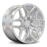 Angled RV-MR616 brushed forged wheel for a Cadillac LYRIQ build, highlighting the Y-spoke design and deep concave profile.