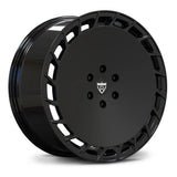 Sleek Gloss Black RV-MT03 monoblock forged wheel, a futuristic performance upgrade for Cybertruck owners.