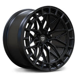 Matte Black stealth finish on RV-MT26 forged mesh wheel, engineered for Toyota Supra track and street performance.