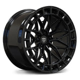 Gloss Black RV-MT26 monoblock forged wheel for Toyota GR Supra, lightweight 19-inch performance mesh design.