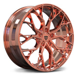 Rose gold custom forged wheel RV-MV01 for performance  cars – luxury monoblock design