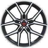 Top-down view of RV-MV1202 forged wheel, highlighting the precision CNC machined finish and lightweight Y-spoke geometry.