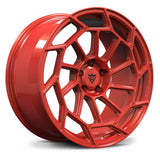 RV-S3 custom 1-piece multi-spoke forged wheel in Brushed Crystal Red finish by RVRN Wheels