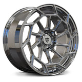 Chrome forged 1-piece wheel RV-S3 with deep mesh multi-spoke design – RVRN Wheels