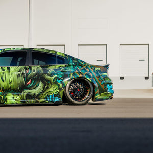 Widebody Charger Scat Pack with RV-T081 concave and deep lip forged wheels design