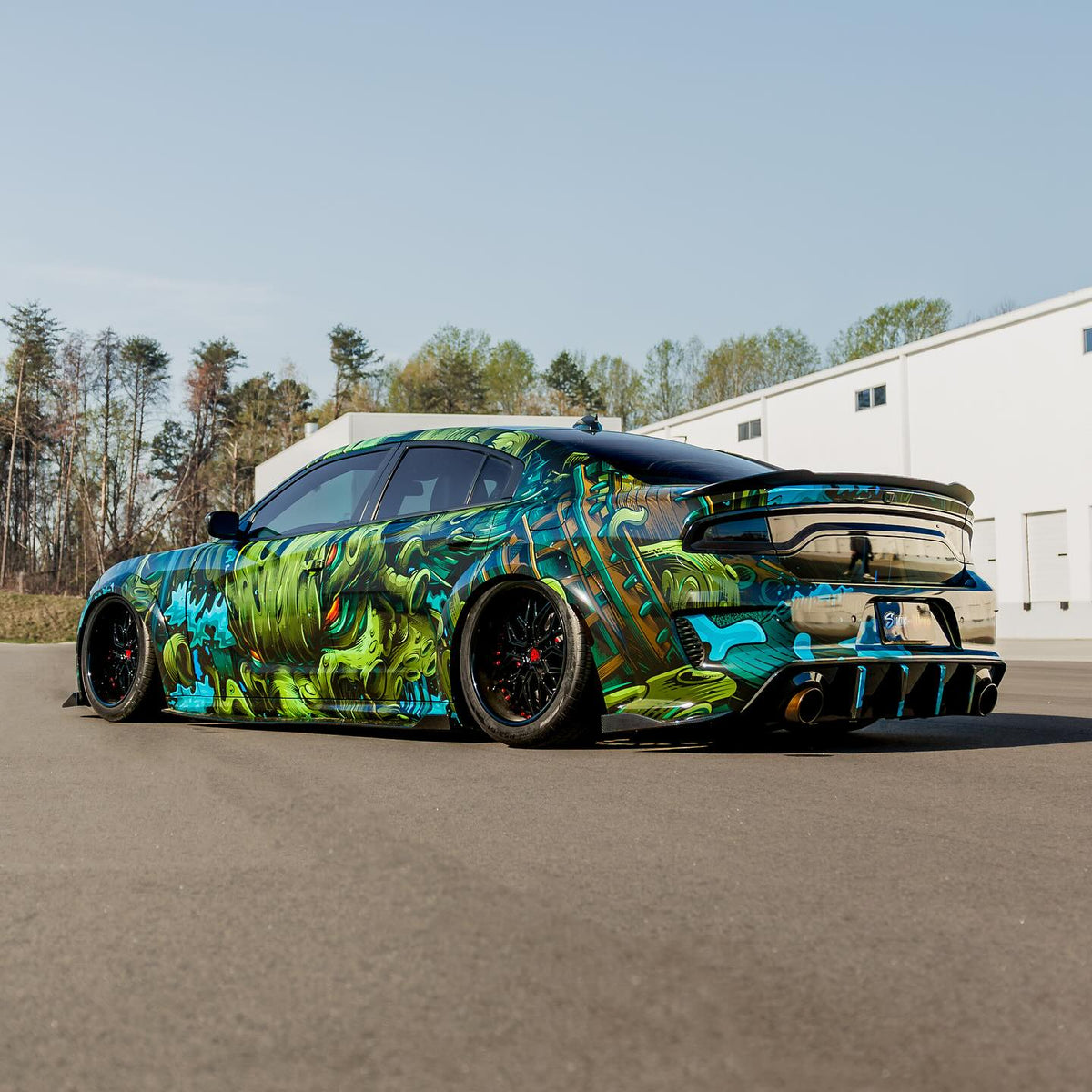 Dodge Charger Scatpack Widebody with RVRN RV-T081 custom 2-piece deep dish wheels