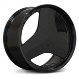 RV-MC33 monoblock forged wheel gloss black with old school styling for performance trucks