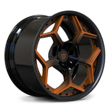RVRN RV-DC491 Carbon Fiber Edition wheels in Amplify Orange gradient for Corvette C8.