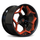 Daytona Sunrise Orange gradient finish on RVRN RV-DC491 Carbon Fiber Edition for Corvette C8.