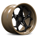 RVRN RV-DR01 2-piece deep dish forged wheel designed for C8 Corvette builds in matte bronze and gloss black