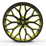 Close-up of two-tone deep concave forged wheel RV-MG122 for corvette bmw dodge cars