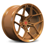 MR615 forged monoblock wheel in transparent bronze finish, deep concave Y-spoke