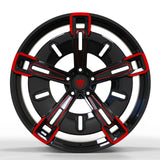 High-strength multi-spoke design of RV-MX25 wheels for high-performance SUVs.