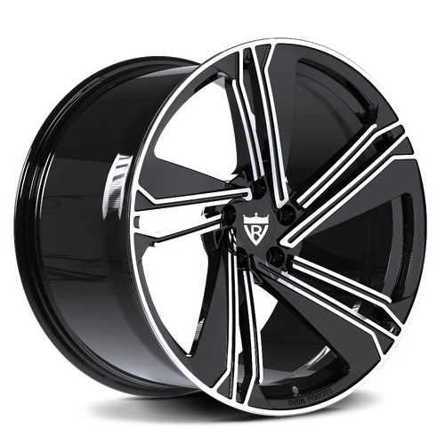 RVRN RG-01 forged directional wheels for Audi R8 with black finish and bespoke monoblock design