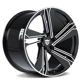 RVRN RG-01 forged directional wheels for Audi R8 with black finish and bespoke monoblock design