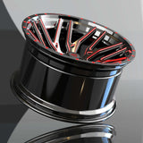 Two-piece forged RT-01 concave wheels 6 lug system highlighting precision machining and structural alignment