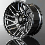 Detailed forged aluminum concave wheel structure with precision CNC finishing and 6 lug compatibility