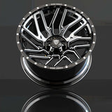 Deep concave 6 lug truck wheel design showing aggressive stance geometry and spoke depth