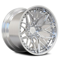 RVRN RV-C081 custom forged 2-piece concave wheel in all brushed aluminum finish for Corvette performance builds