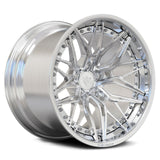 RVRN RV-C081 custom forged 2-piece concave wheel in all brushed aluminum finish for Corvette performance builds