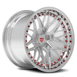 RVRN RV-C081 custom forged 2-piece concave wheel in all polished aluminum finish for Corvette performance builds