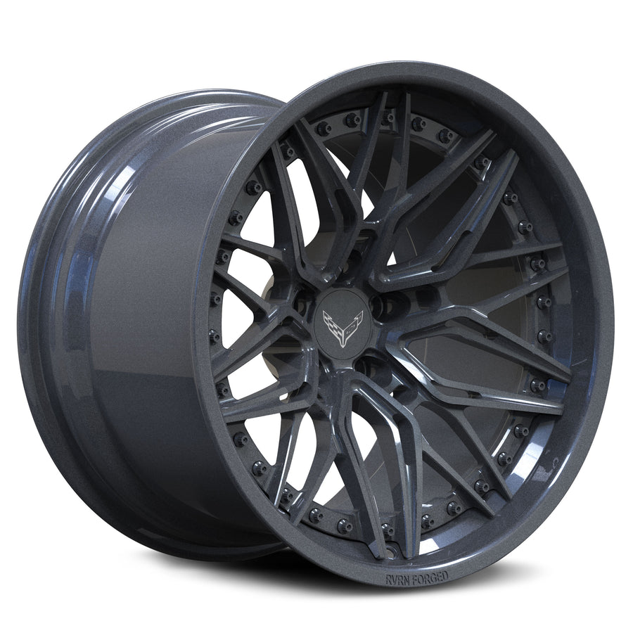 RVRN RV-C081 custom forged Corvette wheels designed for enthusiasts seeking lightweight performance, deep concavity, precision engineering, and fully customized fitment with RVRN Wheels