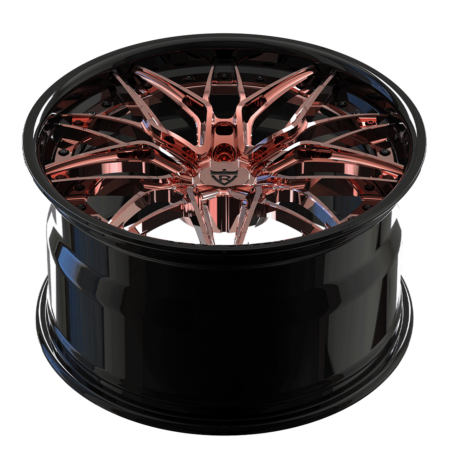 RVRN RV-C081 Toyota GR Supra forged Y spoke wheels rose gold and black custom fitment performance rims