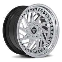 Black  custom 3-piece wheels RV-C13 by RVRN Wheels, tailored for enthusiasts who demand quality and style. Custom made to order for any vehicle, 20inch / 21inch rims 
