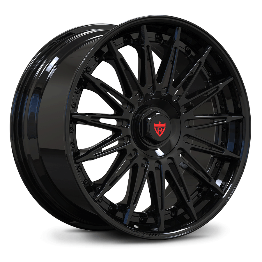 Black multi spoke forged wheels RV-DA06 for Acura delivering aggressive visual impact and performance styling