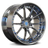RVRN RV-DB082 2-piece forged multi spoke chrome wheels for BMW M4 performance applications