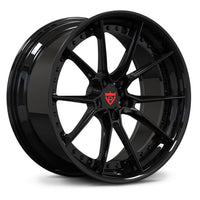 RVRN RV-DB082 forged multi spoke Ferrari wheels gloss black finish lightweight performance design