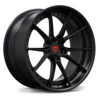 RVRN custom forged multi spoke wheels for Lamborghini matte black lightweight performance