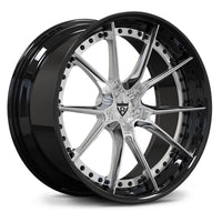 Lamborghini multi spoke forged wheels brushed black RVRN bespoke performance wheels