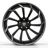 Front view of RVRN RV-DC01 CF dynamic multi-spoke carbon fiber forged wheel