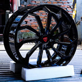 RVRN RV-DC01 custom C8 black wheels with precision forged construction, designed for premium Corvette performance fitment