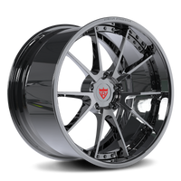 RVRN RV-DC02 forged 10 spoke deep dish wheels for Corvette C7 Z06 in all chrome, custom 2-piece construction with a bold performance design